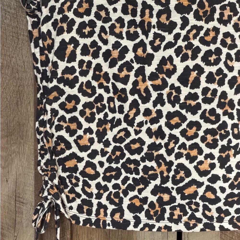 DKNY Black and Brown Leopard Print Muscle Tee - Picture 13 of 16
